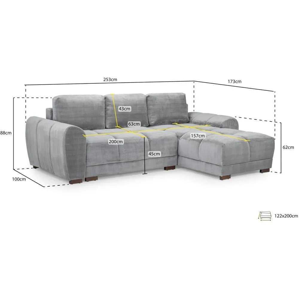 Azzuro Range In Mocha, Cream or Grey, Footstool, 2, 3 and Corner Sofas