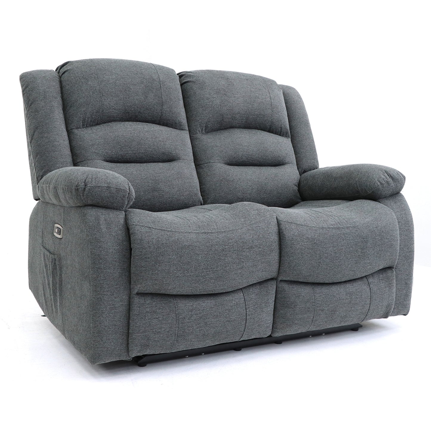 Alva Electric Recliner Fabric Sofa Graphite 1, 2 or 3 Seater