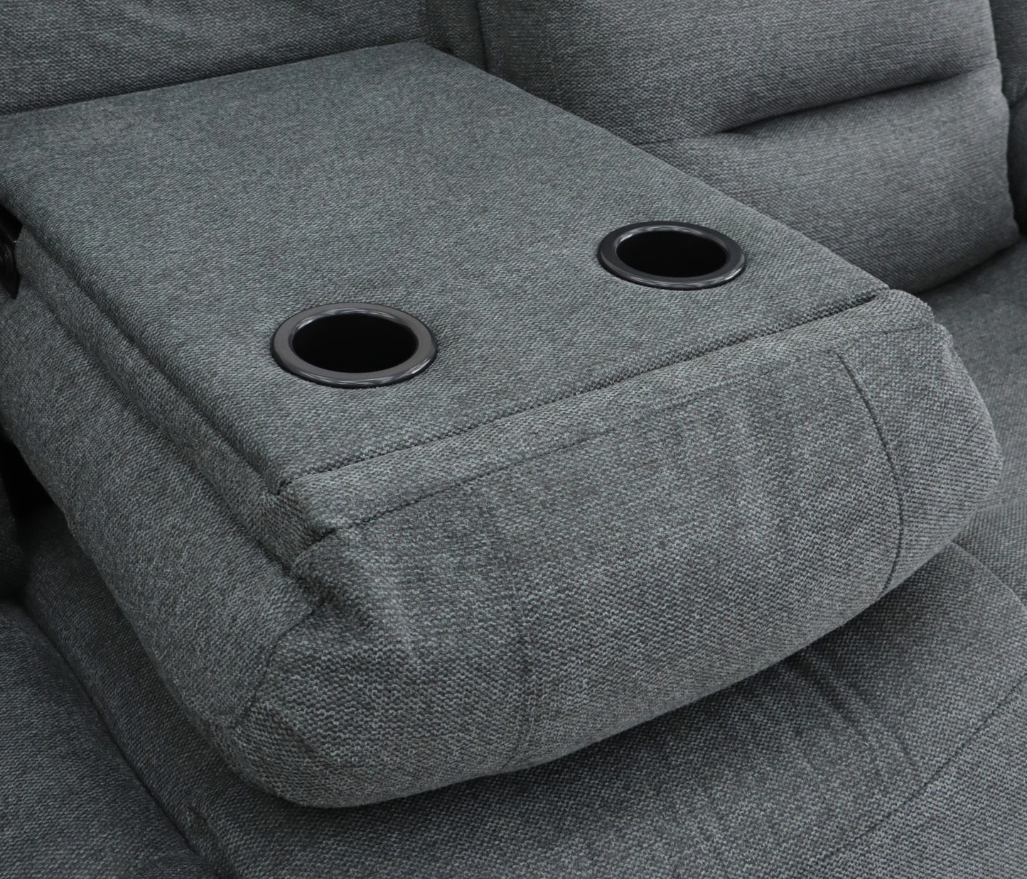 Alva Electric Recliner Fabric Sofa Graphite 1, 2 or 3 Seater