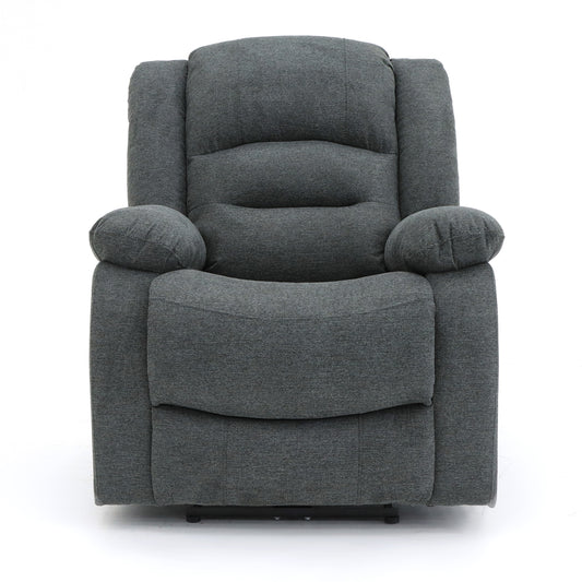 Alva Electric Recliner Fabric Sofa Graphite 1, 2 or 3 Seater
