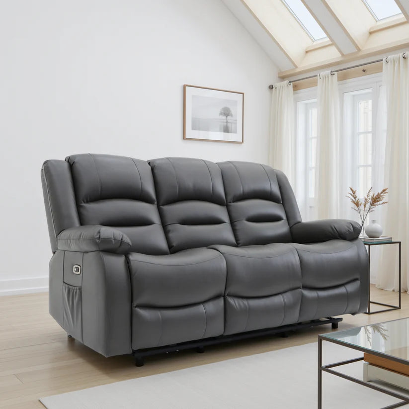 Alva Electric Recliner 1, 2 or 3 Seater USB and Cup Holder