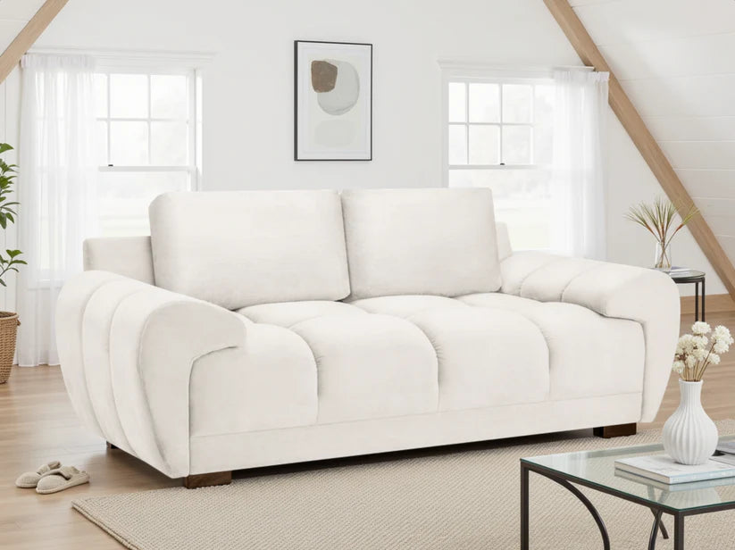 Azzuro Range In Mocha, Cream or Grey, Footstool, 2, 3 and Corner Sofas