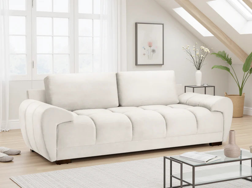 Azzuro Range In Mocha, Cream or Grey, Footstool, 2, 3 and Corner Sofas
