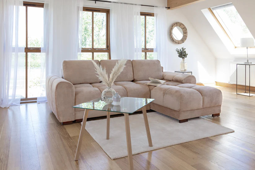 Azzuro Range In Mocha, Cream or Grey, Footstool, 2, 3 and Corner Sofas