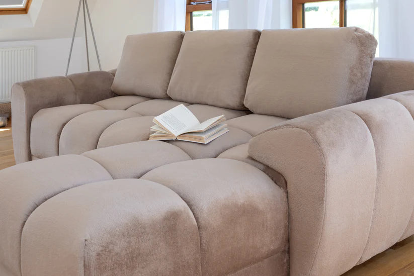 Azzuro Range In Mocha, Cream or Grey, Footstool, 2, 3 and Corner Sofas