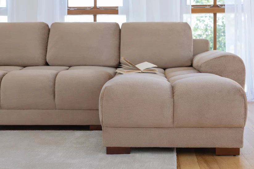Azzuro Range In Mocha, Cream or Grey, Footstool, 2, 3 and Corner Sofas