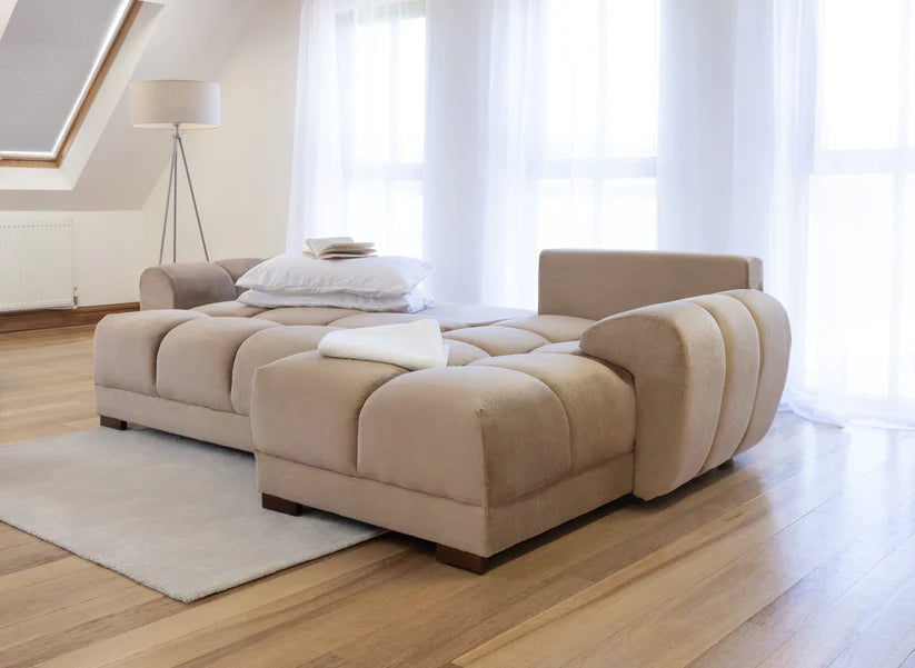 Azzuro Range In Mocha, Cream or Grey, Footstool, 2, 3 and Corner Sofas