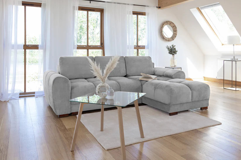 Azzuro Range In Mocha, Cream or Grey, Footstool, 2, 3 and Corner Sofas